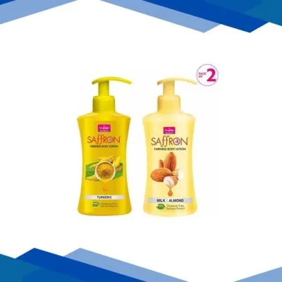 Vi-John Women Saffron Turmeric Fairness Body Lotion 250 ml + Saffron Milk & Almond Fairness Body Lotion 250 ml 250 ml