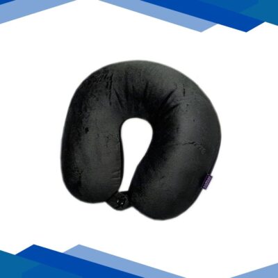 VIAGGI Microbead Travel Neck Pillow with Fleece – Black