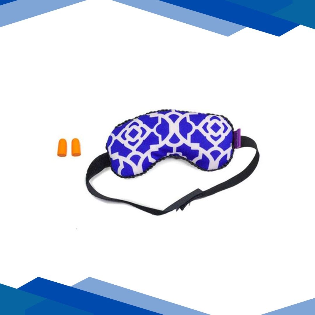 VIAGGI Microbeads Eye Mask with Ear Plugs – Blue