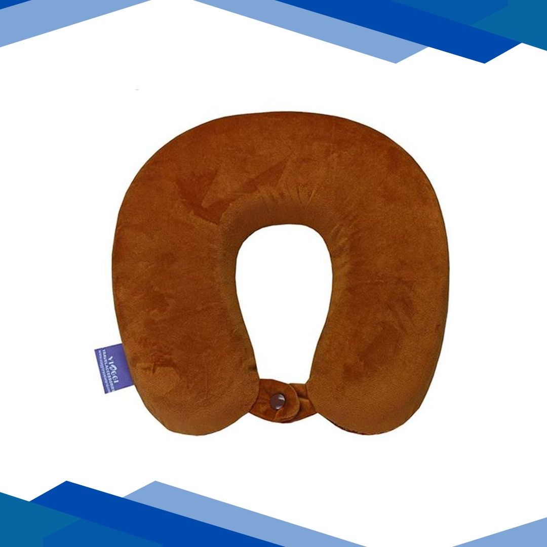 VIAGGI U Shape Memory Neck Foam Pillow – Brown