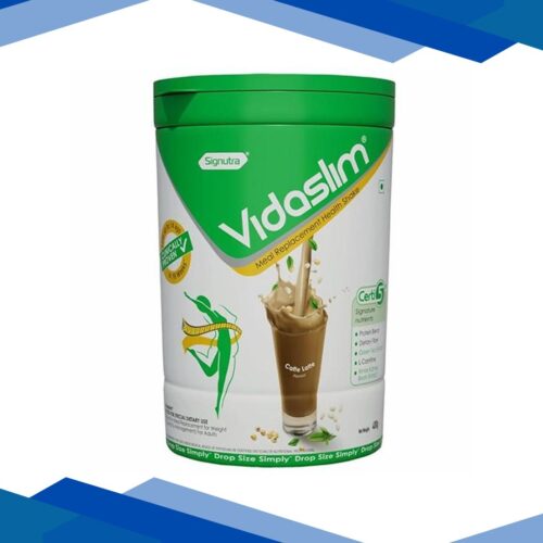 Vidaslim High Protein Meal Replacement for Weight Management Powder Jar – Caffe Latte Flavour 400 g