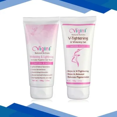 Vigini V-Tightening Gel 100ml + Whitening & Lightening Intimate Hygiene Gel Wash 100 g