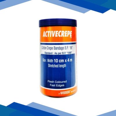 Vissco Activecrepe Cotton Crepe Bandage (10 cm x 4 mtr)