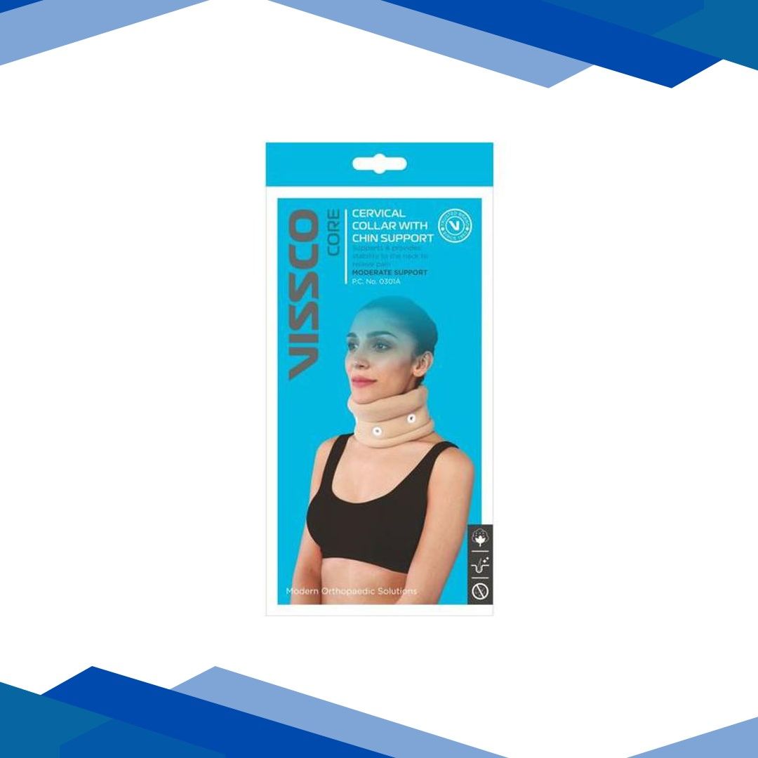Vissco Core Cervical Collar with Chin Moderate Support (0301A) (XXL)
