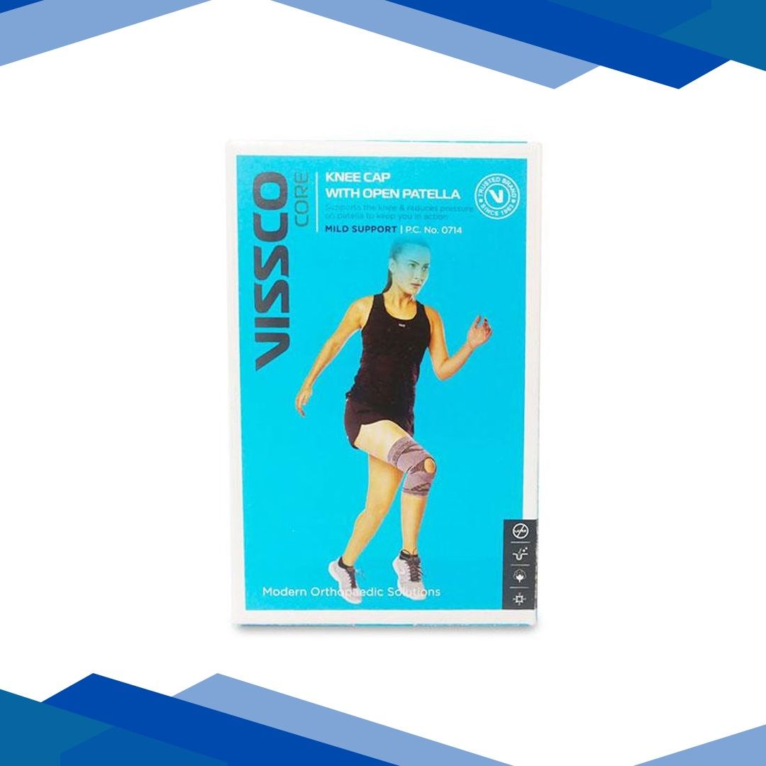 Vissco Core Knee Cap with Open Patella Mild Support (0714) (XL)