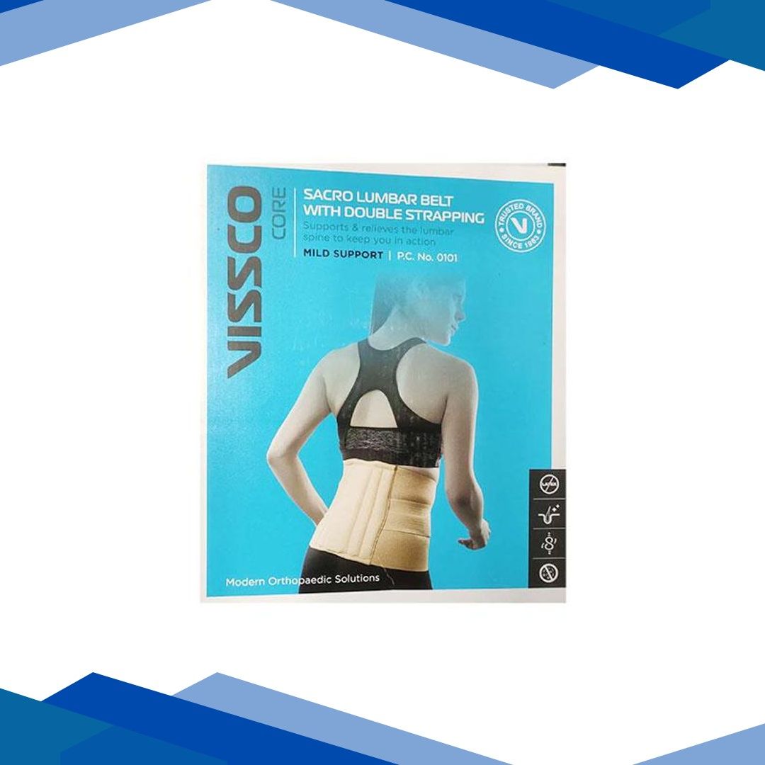 Vissco Core Sacro Lumbar Belt with Double Strapping Mild Support (0101) (M) 1’s