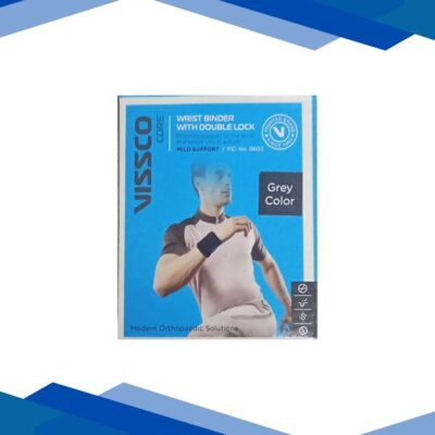 Vissco Core Wrist Binder with Double Lock Mild Support – Standard (Grey) (0603)