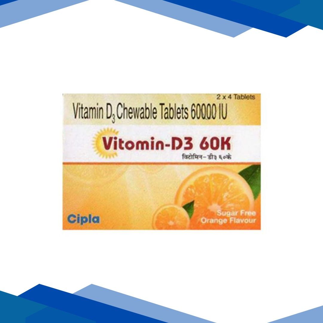Vitomin D3 60K Sugar Free Orange Flavour Tablet 4’S