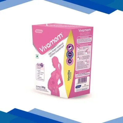 Vivamom High Protein Maternal Nutrition Supplement Powder Refill – Vanilla Flavour 200 g