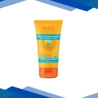 VLCC Matte Look Depi gmentation SPF 30 Pa+++ UVA UVB Sun Screen Gel Creme Saxifraga & Carrot Extract 125 gm