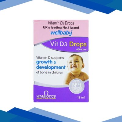 WELLBABY VIT D3 400IU Drops 15ml