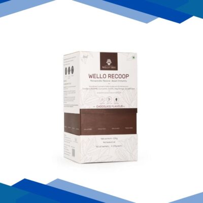 WelloTree Wello Recoop Protein Powder – Chocolate Flavour (Pack Of 6 x 21g) 1’s