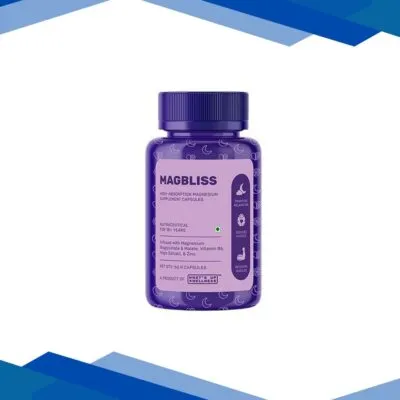 What’s Up Wellness MagBliss Magnesium Capsules – Support Deep Sleep & Muscle Recovery 60 Capsules 1’s