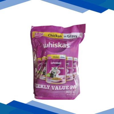 Whiskas Junior Chicken in Gravy – Weekly Value Pack (Pack of 7 x 80 gm) 560 gm