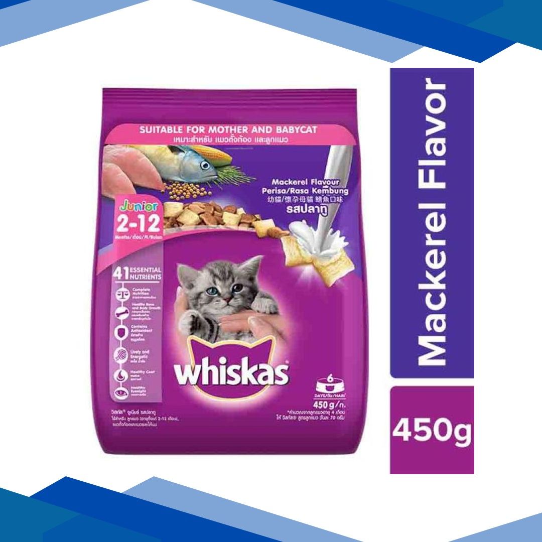 Whiskas Junior Mackerel Flavor 450 gm