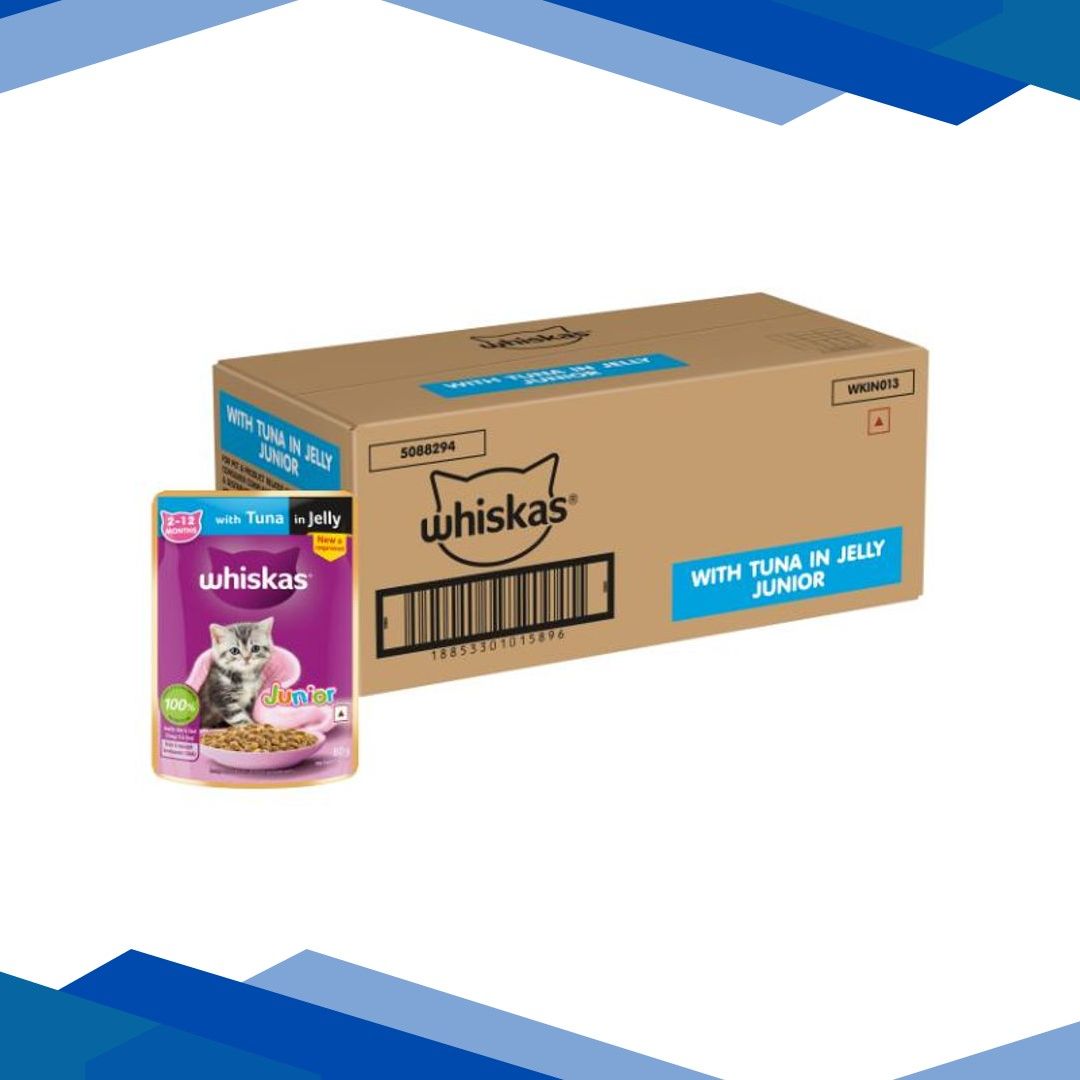 Whiskas Junior Tuna in jelly Pack of 80 g x 56
