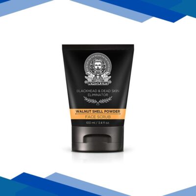 Whiskers Walnut Shell Powder Face Scrub For Men 100 ml