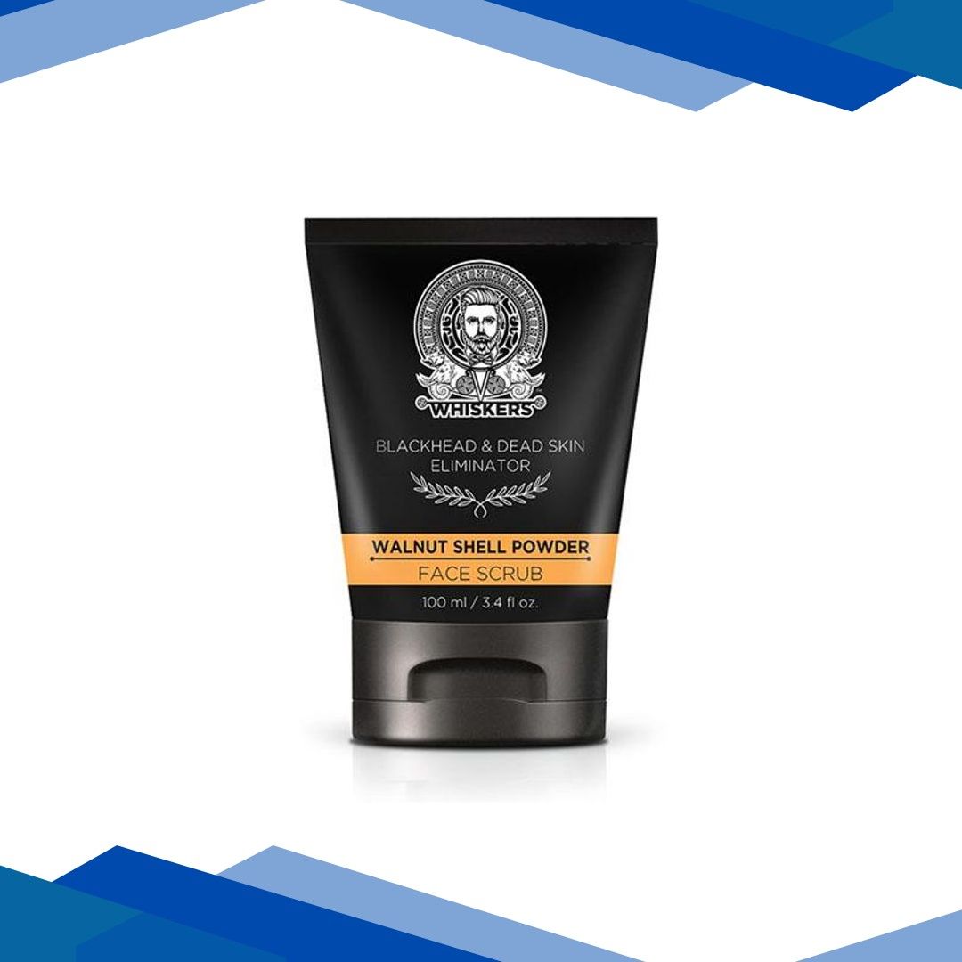 Whiskers Walnut Shell Powder Face Scrub For Men 100 ml
