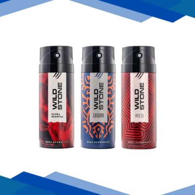 Wild Stone Ultra Sensual Red And Legend Deodorants for Men Log Lasting Deo Body Spray Combo 200ml 3’s