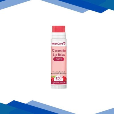 Wishcare Tinted Ceramide Lip Balm for Dark Pigmented Lips with SPF50 PA+++ Heals Chapped Lips (5gm)