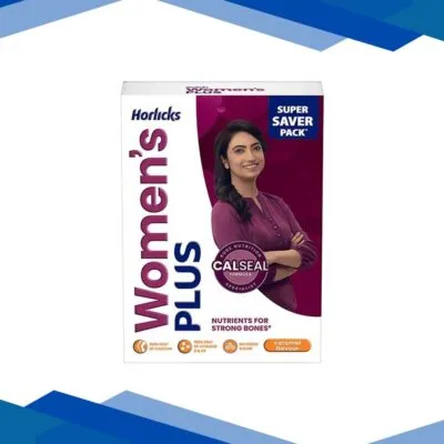 Women’s Plus Horlicks No Added Sugar Powder – Caramel Flavour 400 gm (Refill Pack)