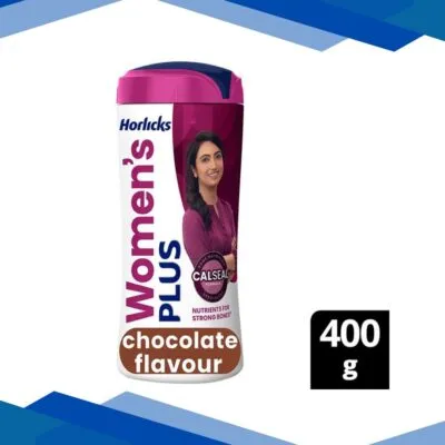 Women’s Plus Horlicks No Added Sugar Powder – Chocolate Flavour 400 gm (Pet Jar)