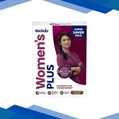 Women’s Plus Horlicks No Added Sugar Powder – Chocolate Flavour 400 gm (Refill Pack)