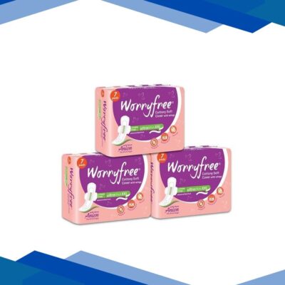 Worryfree Cottony Soft Ultrathin Sanitary Pad – XXL (Pack of 3 X 7’s)
