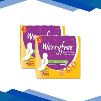 Worryfree Super Dry Ultrathin Sanitary Pad – XXL (Pack of 2 X 7’s)