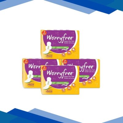 Worryfree Super Dry Ultrathin Sanitary Pad – XXL (Pack of 4 X 7’s)