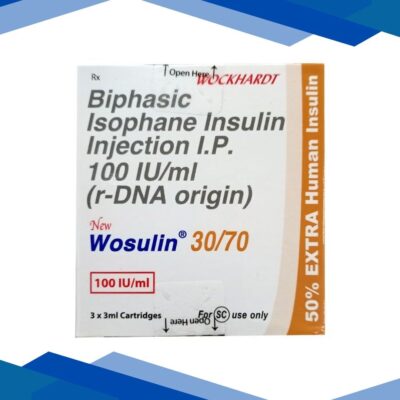 Wosulin New 30/70 100IU Cartridge 3X3ml