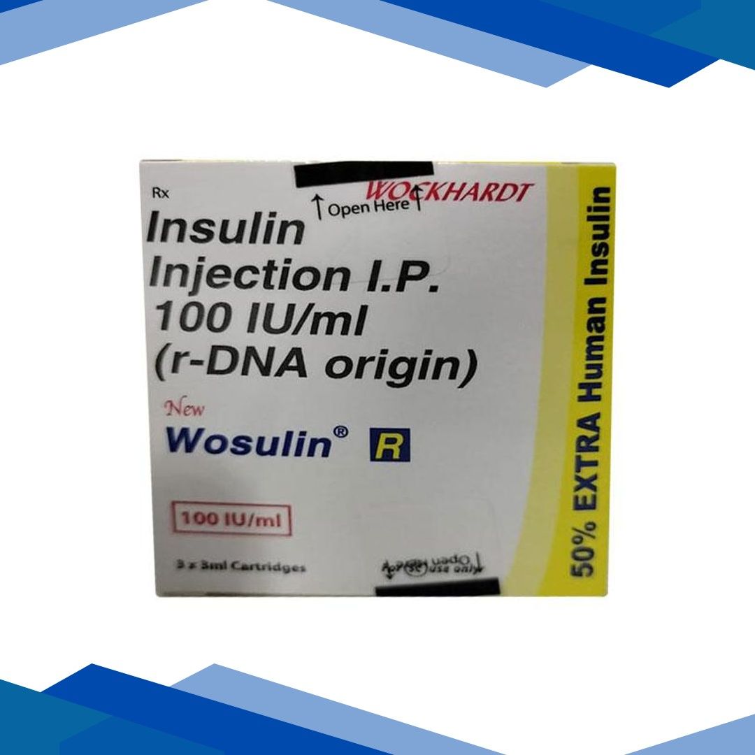 WOSULIN R NEW 100iu Cartridge 3X3ml