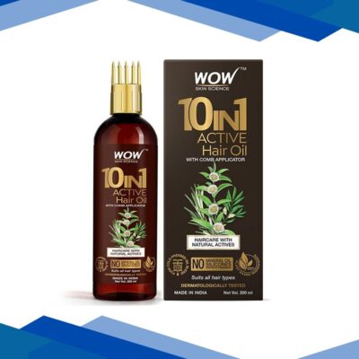 Wow Life Science 10-in-1 Active Miracle Hair Oil with Comb Applicator 200 ml