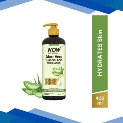 Wow Life Science Aloe Vera Body Lotion – Ultra Light Hydration 400 ml