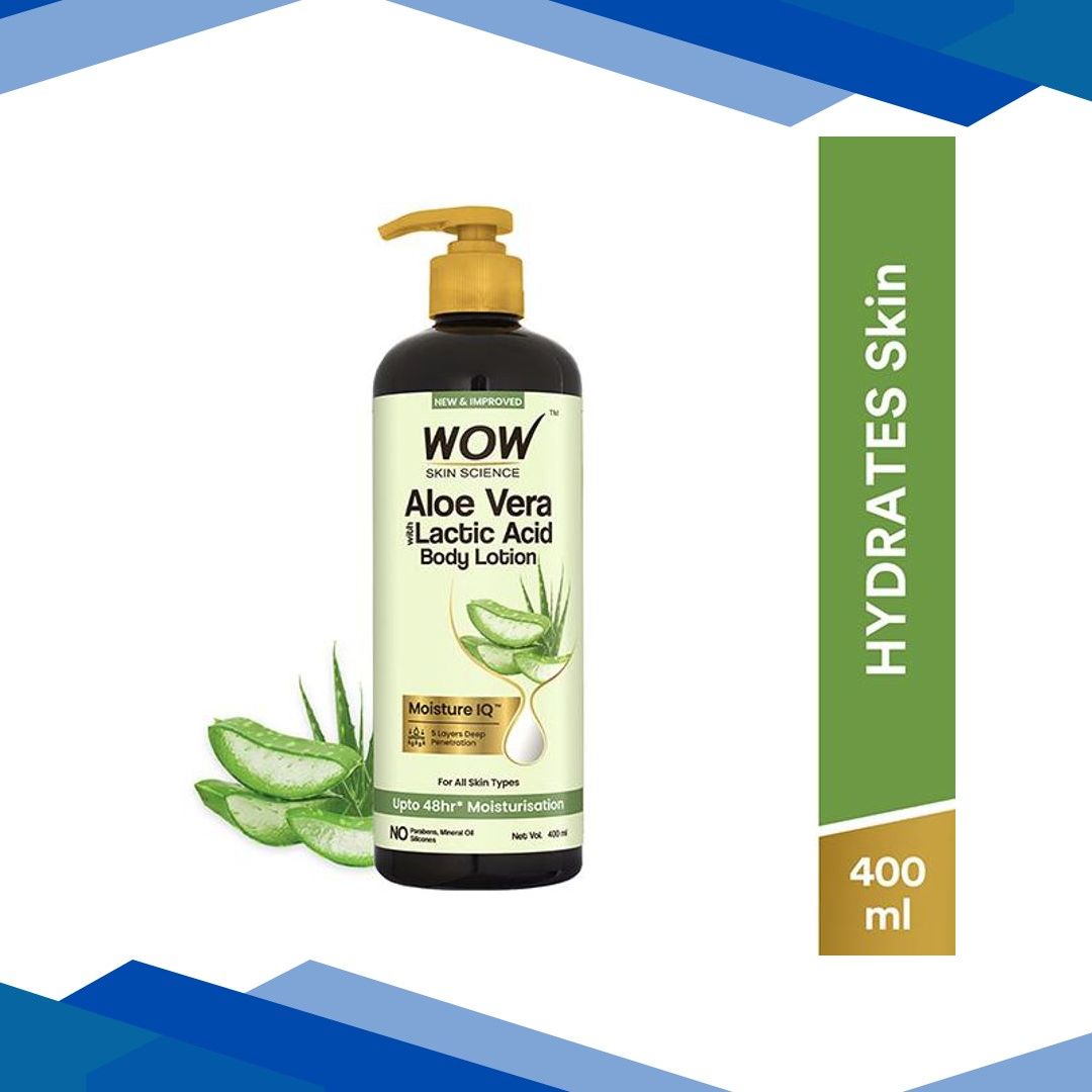 Wow Life Science Aloe Vera Body Lotion – Ultra Light Hydration 400 ml