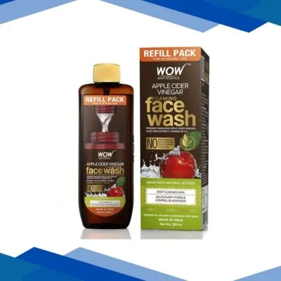 Wow Life Science Apple Cider Vinegar Foaming Face Wash Refill Pack 200 ml