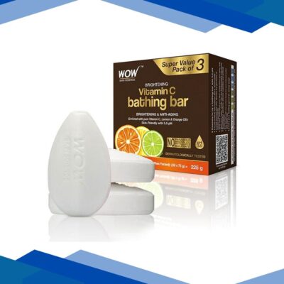 Wow Life Science Brightening Vitamin C Bathing Soap – Super Value Pack of 3 – Skin-Friendly with 5.5 pH (75g X 3) 1’s