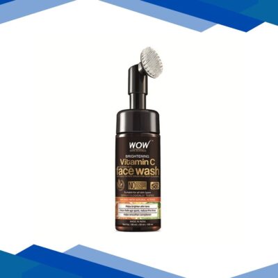 Wow Life Science Brightening Vitamin C Foaming Face Wash with Built-In Face Brush 150 ml