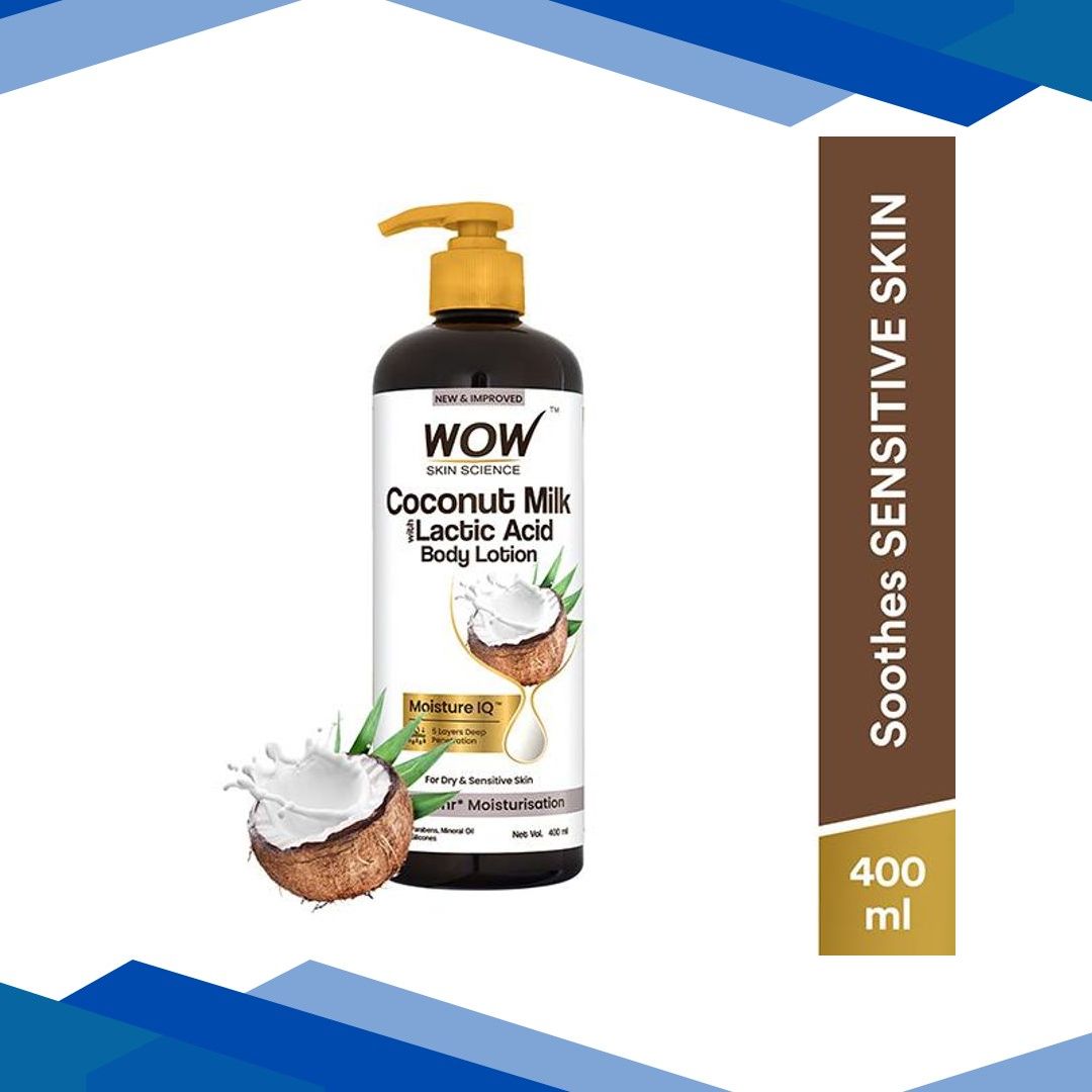 Wow Life Science Coconut Milk & Argan Oil Body Lotion – Medium Hydration 400 ml