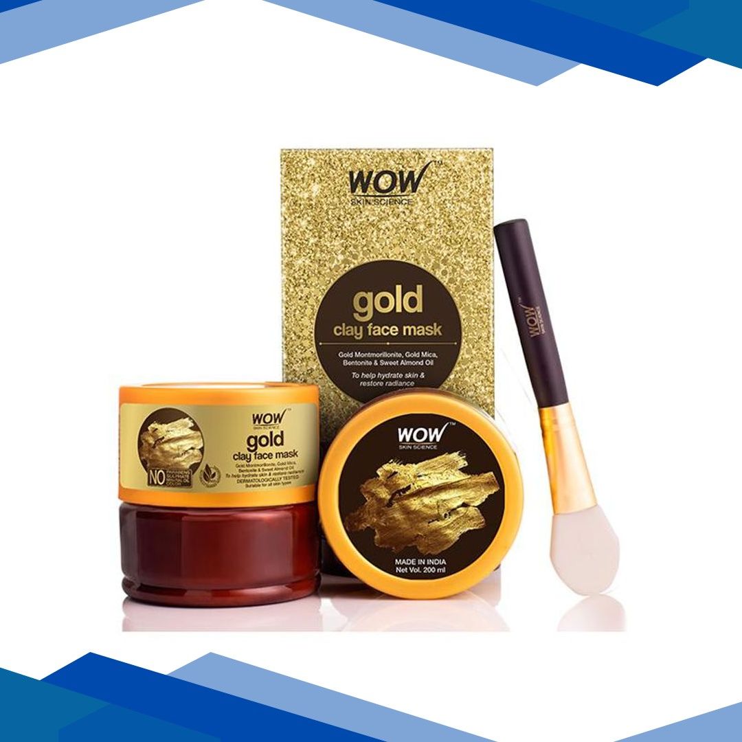 Wow Life Science Gold Clay Face Mask 200 ml