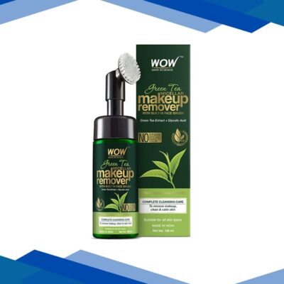 Wow Life Science Green Tea Makeup Remover With Built-In Face Brush (MICELLAR) 150 ml