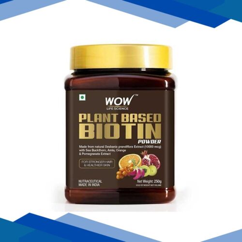 WOW Life Science Plant Based Biotin Powder 250 gm
