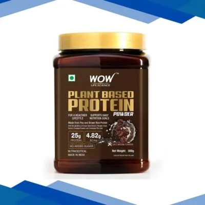 WOW Life Science Plant Based Protein Powder – Cafe Mocha 500 gm