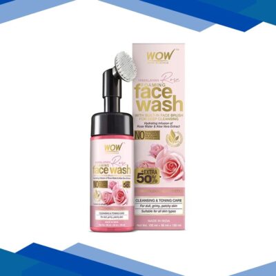 Wow Life Science Skin Science Himalayan Rose Foaming Face Wash With Built-in Face Brush 150ml