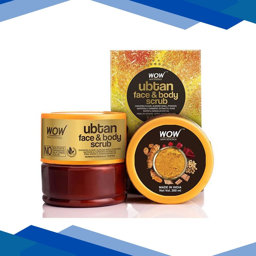 Wow Life Science Ubtan Face & Body Scrub 200 ml