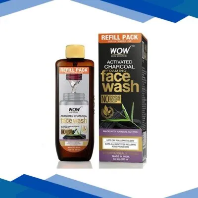 WOW Skin Science Activated Charcoal Foaming Face Wash Refill Pack 200 ml