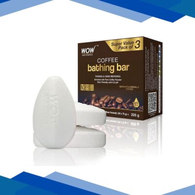 WOW Skin Science Coffee Bathing Bar – Super Value Pack of 3 – Skin-Friendly with 5.5 pH (75g X 3) 1’s