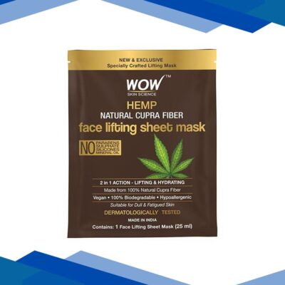WOW Skin Science Hemp Natural Cupra Fiber Face Lifting Sheet Mask 25 ml
