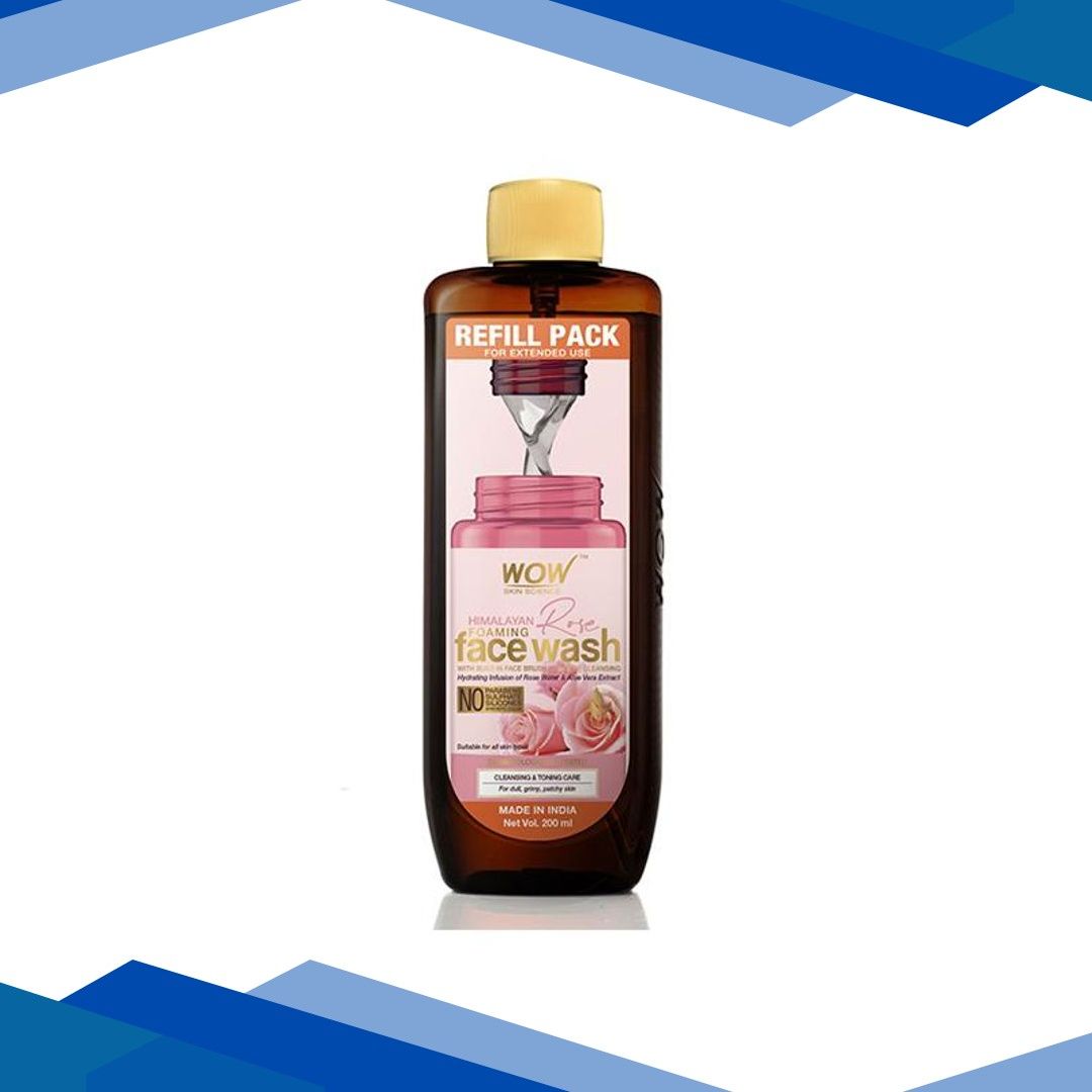 WOW Skin Science Himalayan Rose Foaming Face Wash Refill Pack 200 ml