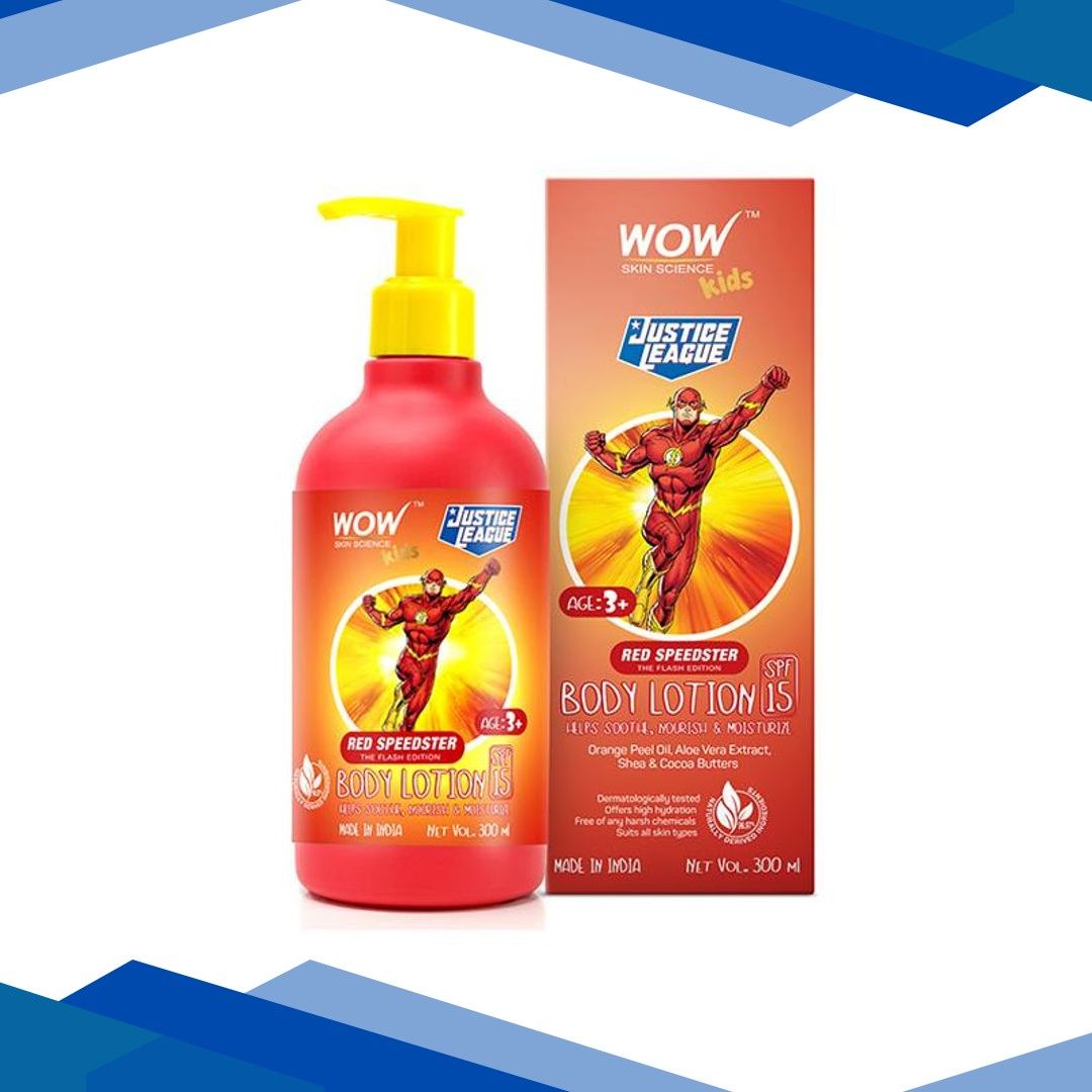 WOW Skin Science Kids Body Lotion – SPF 15 – Red Speedster Flash Edition 300 ml